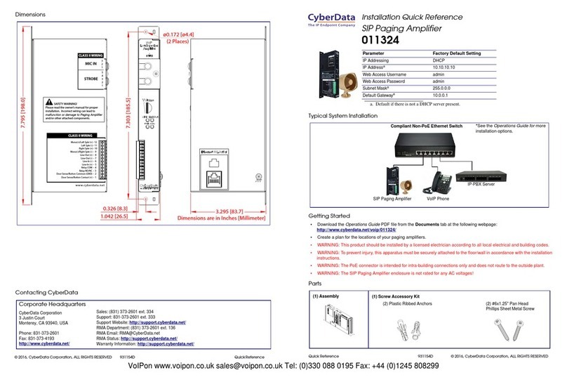 CyberData 011324 Manual