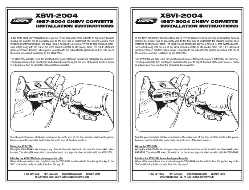 Metra Electronics XSVI-2004 installation instructions