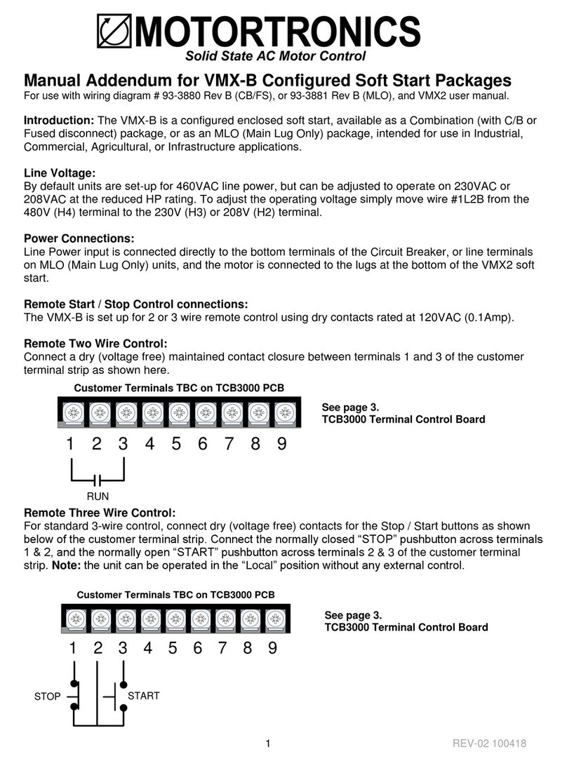 motortronics VMX-B Soft Start Packages Installation and operating instructions
