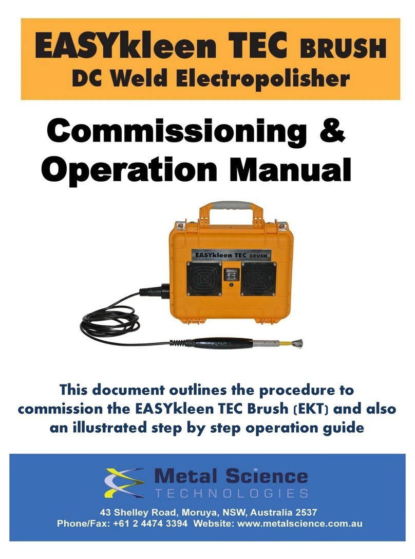 Metal Science EASYkleen TEC Brush Commissioning & Operation Manual