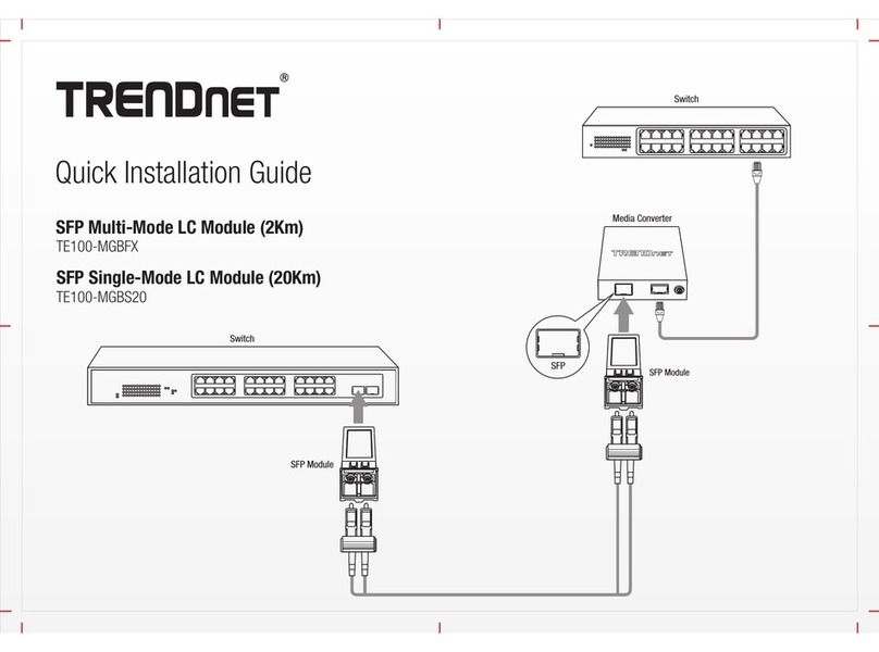 TRENDnet TE100-MGBFX Quick installation guide