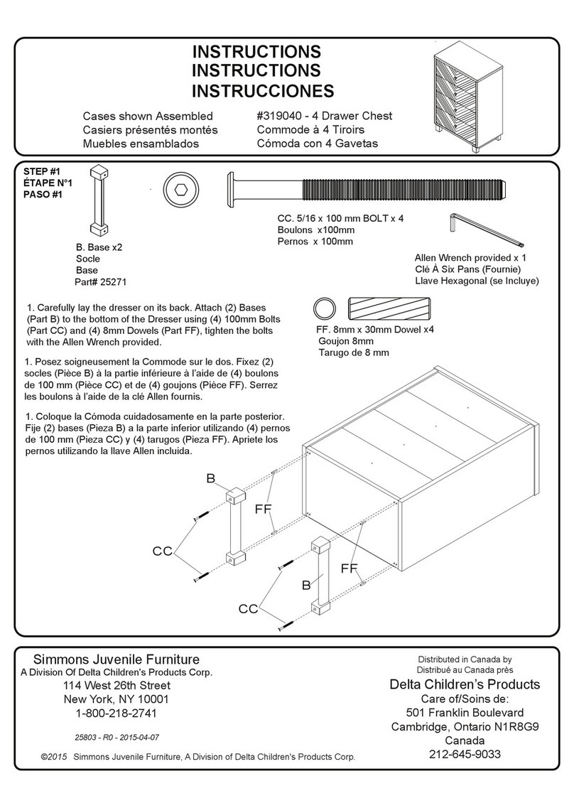 Simmons Juvenile Furniture 319040 Instructions for use