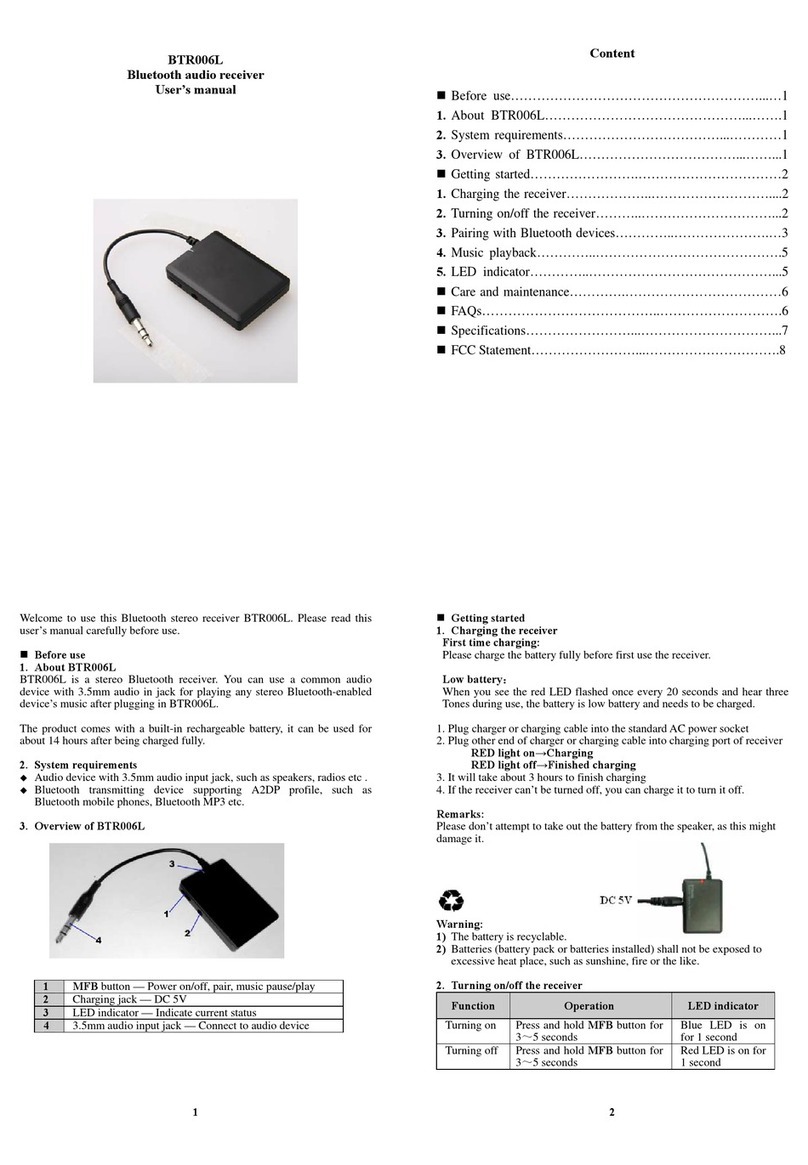 MDN BTR006L user manual