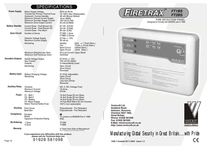 VENTCROFT FIRETRAX FT2BS User manual
