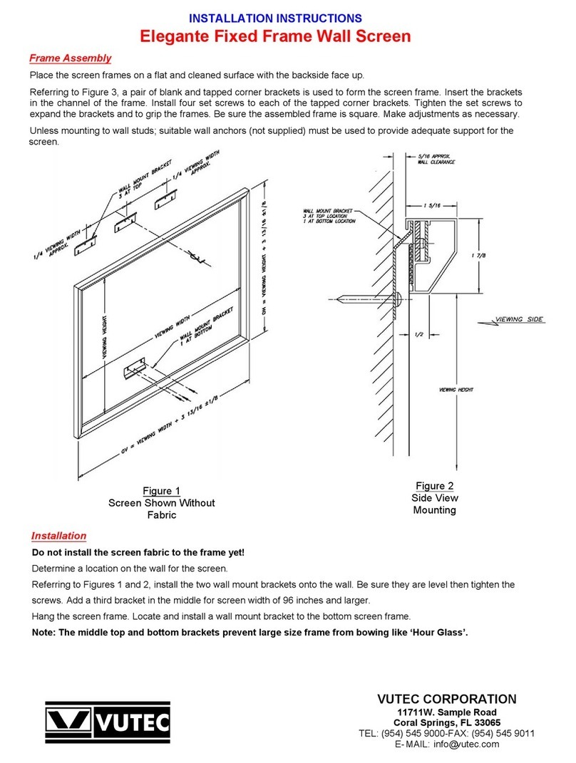 Vutec Elegante fixed installation instructions