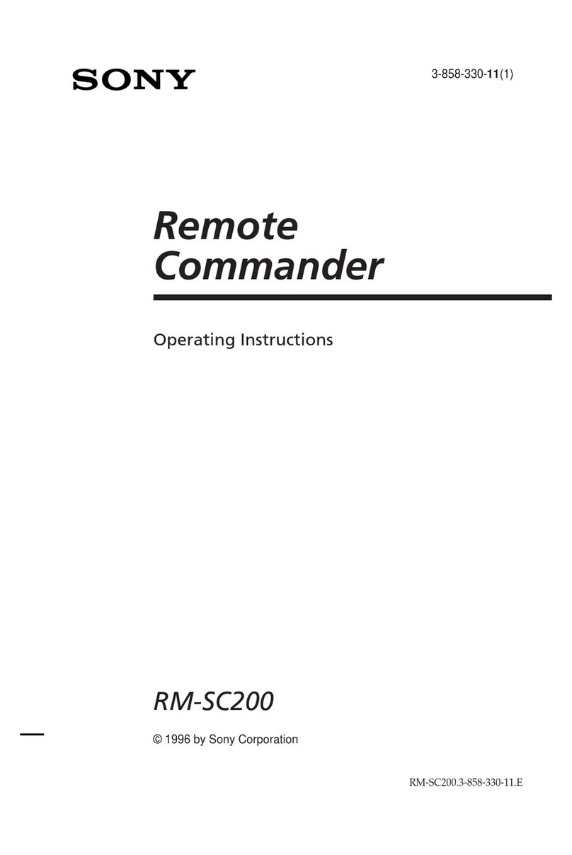 Sony RM-SC200 - S Link Remote User manual Sony RM-SC200 - S Link Remote User manual