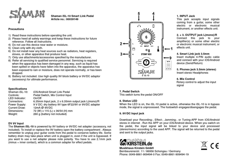 Shaman iSL-10 manual