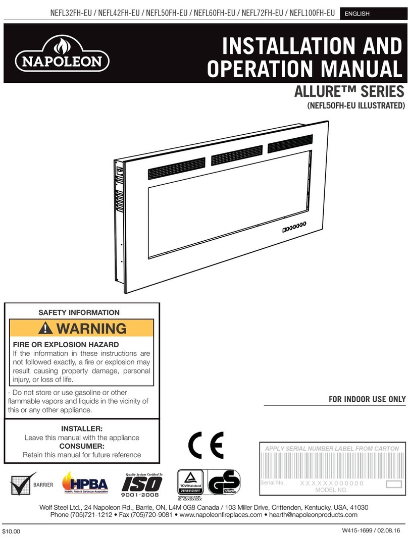 Napoleon Allure Series User manual