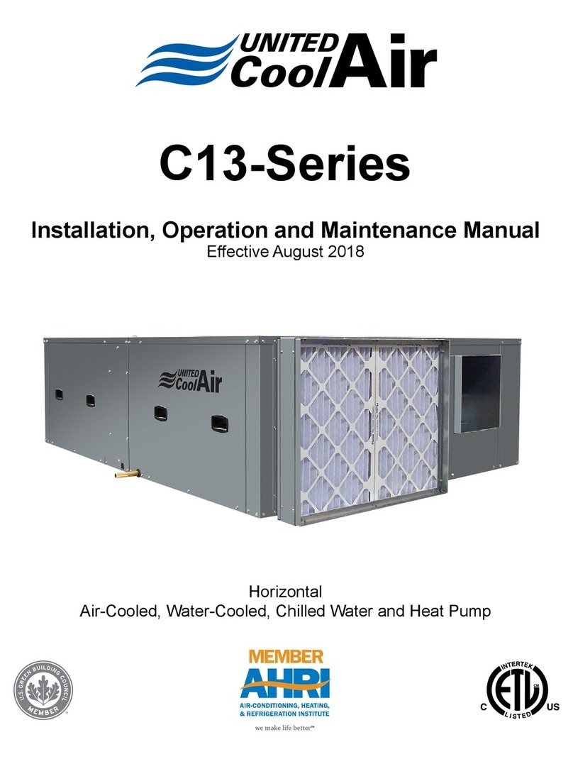 United CoolAir C13-Series Installation, operation and maintenance manual