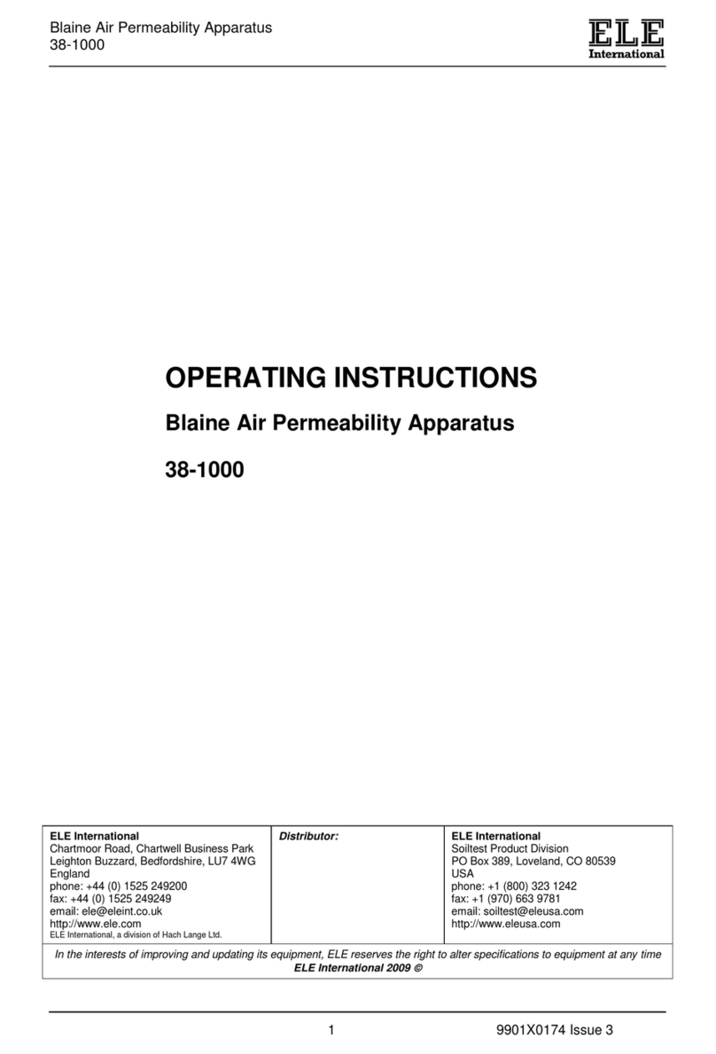 Ele 38-1000 User manual