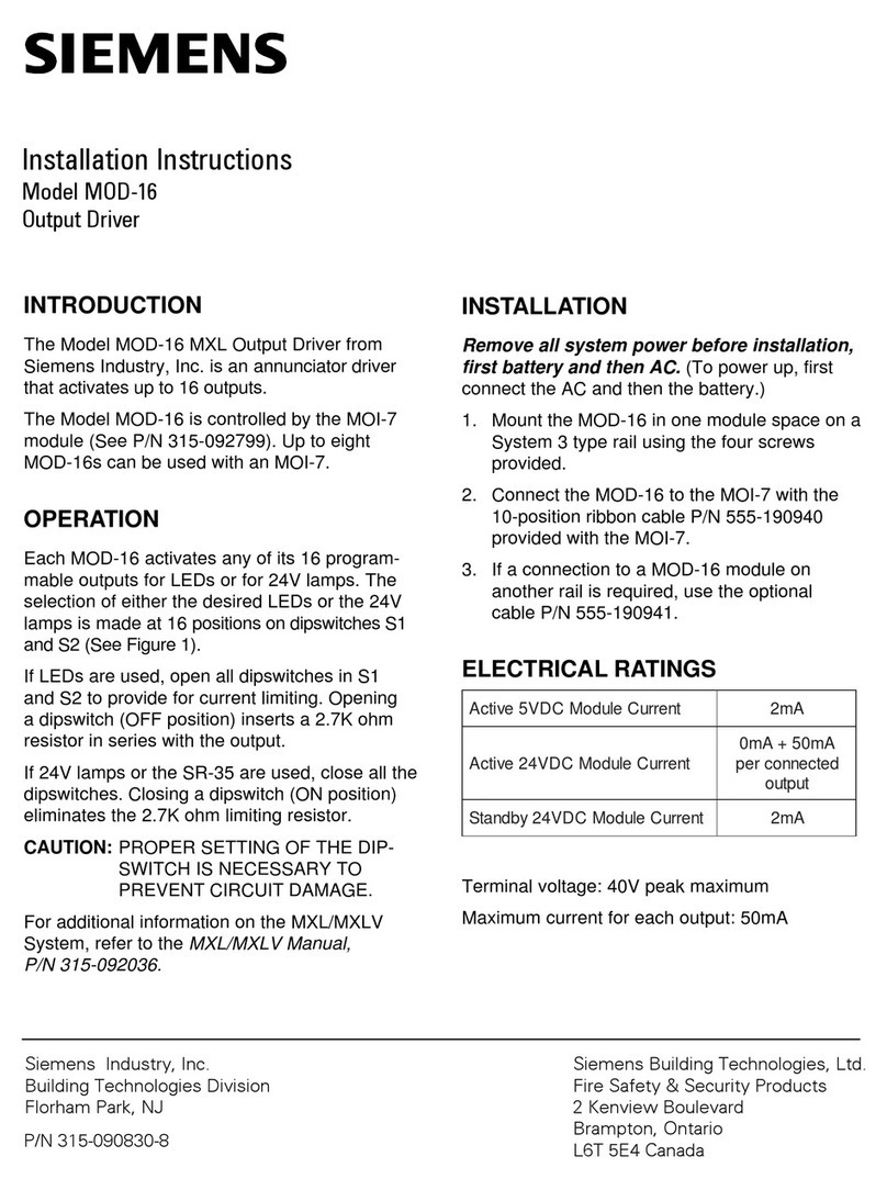 Siemens MOD-16 User manual