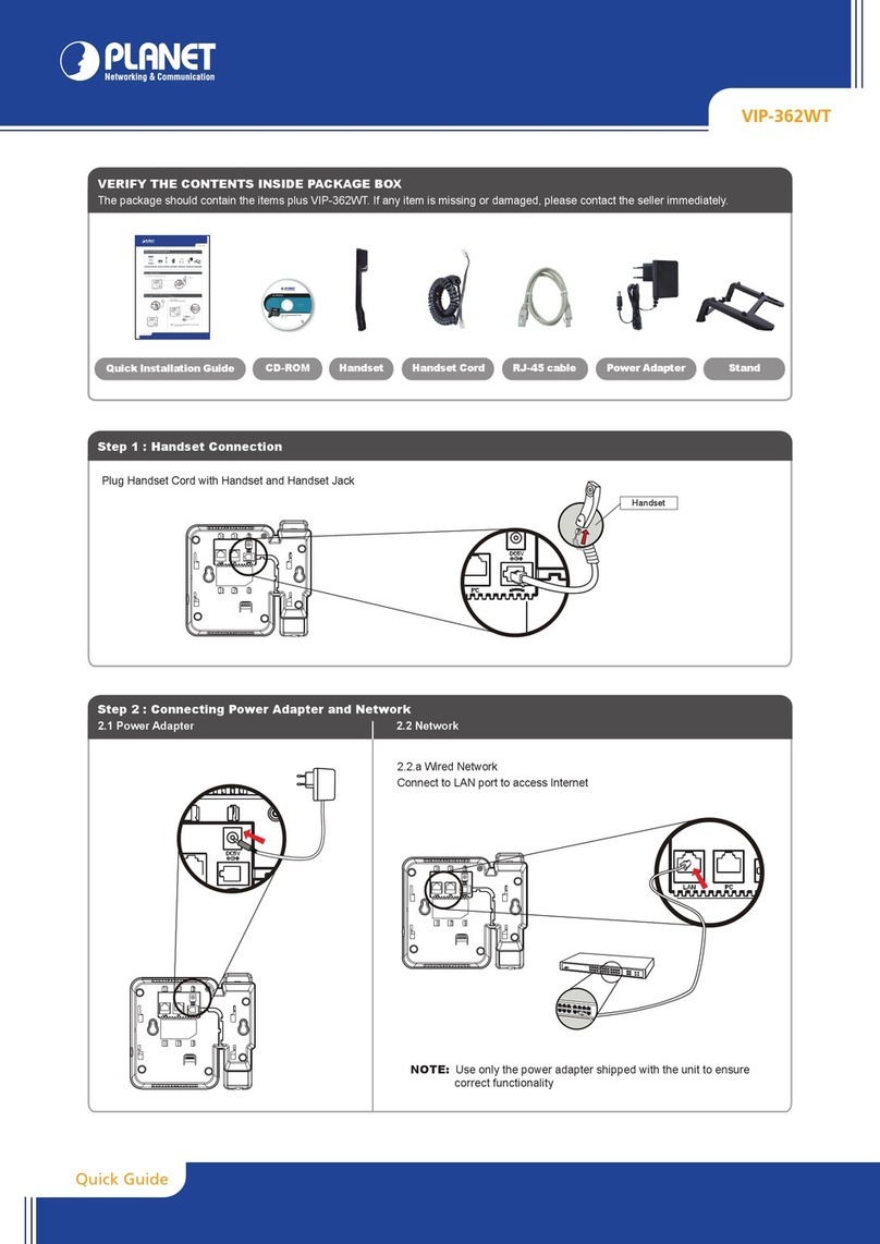 Planet Networking & Communication VIP-362WT User manual Planet Networking & Communication VIP-362WT User manual