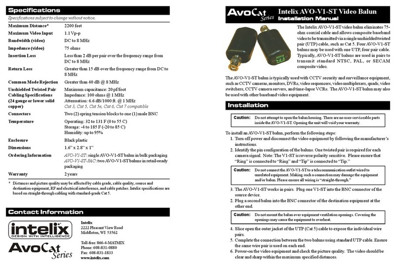 Intelix AvoCat Series User manual
