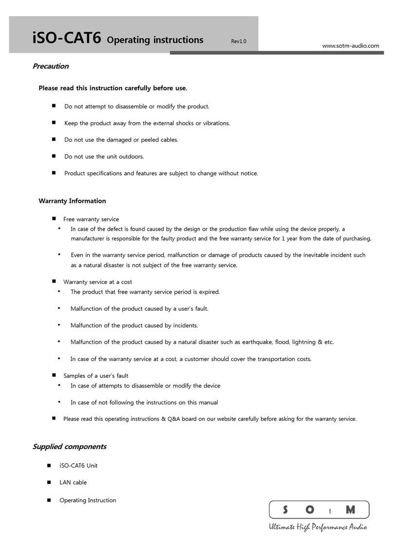 SOtM iSO-CAT6 operating instructions SOtM iSO-CAT6 operating instructions