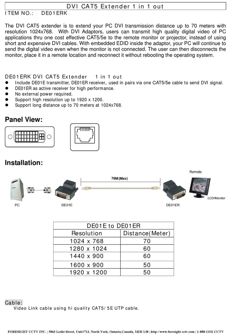 FORESIGHT DE01ERK manual