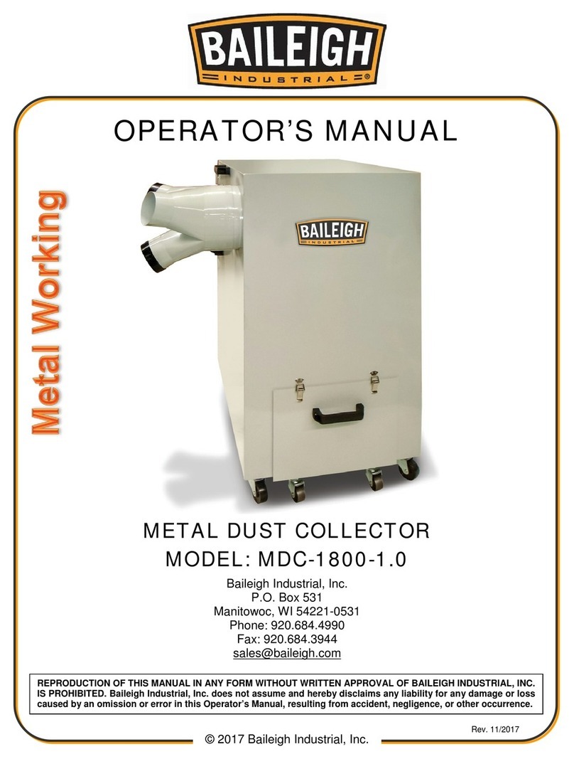 Baileigh MDC-1800-1.0 User manual