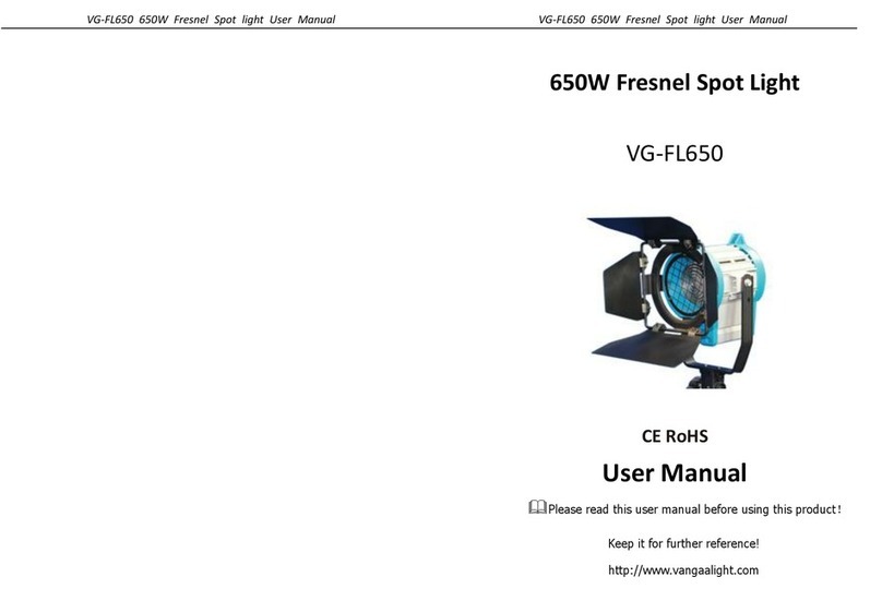 VanGaa Lighting VG-FL650 user manual