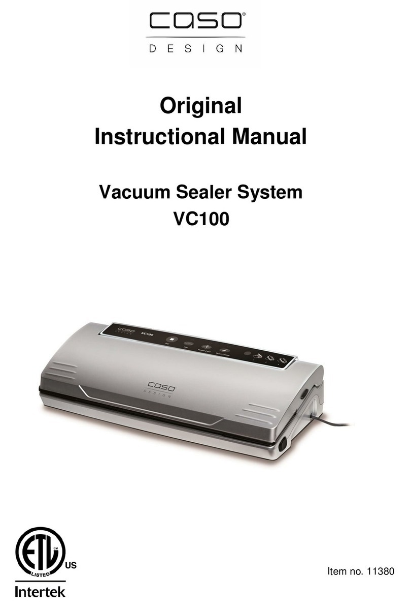 CASO DESIGN VC100 Operating and maintenance manual