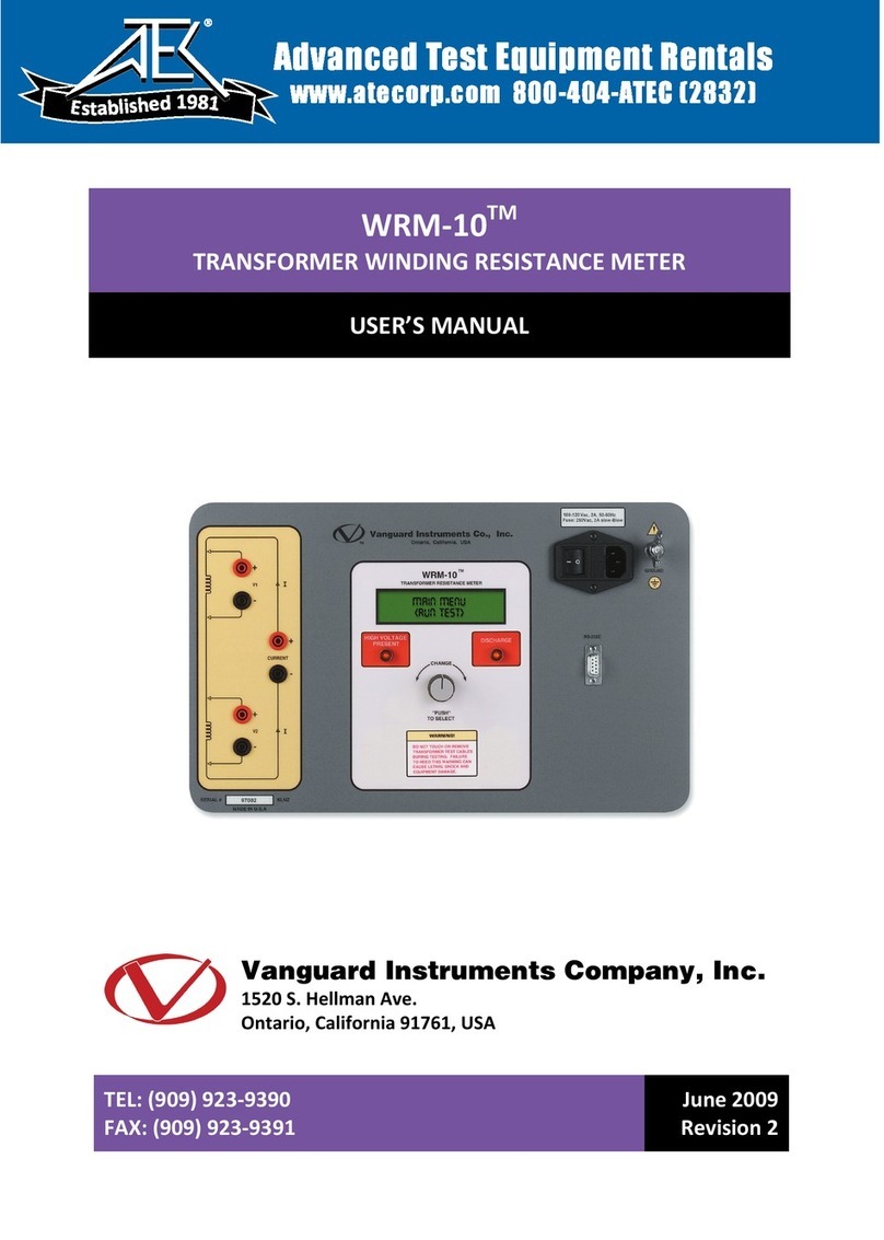 Vanguard Instruments Company WRM-10 user manual Vanguard Instruments Company WRM-10 user manual