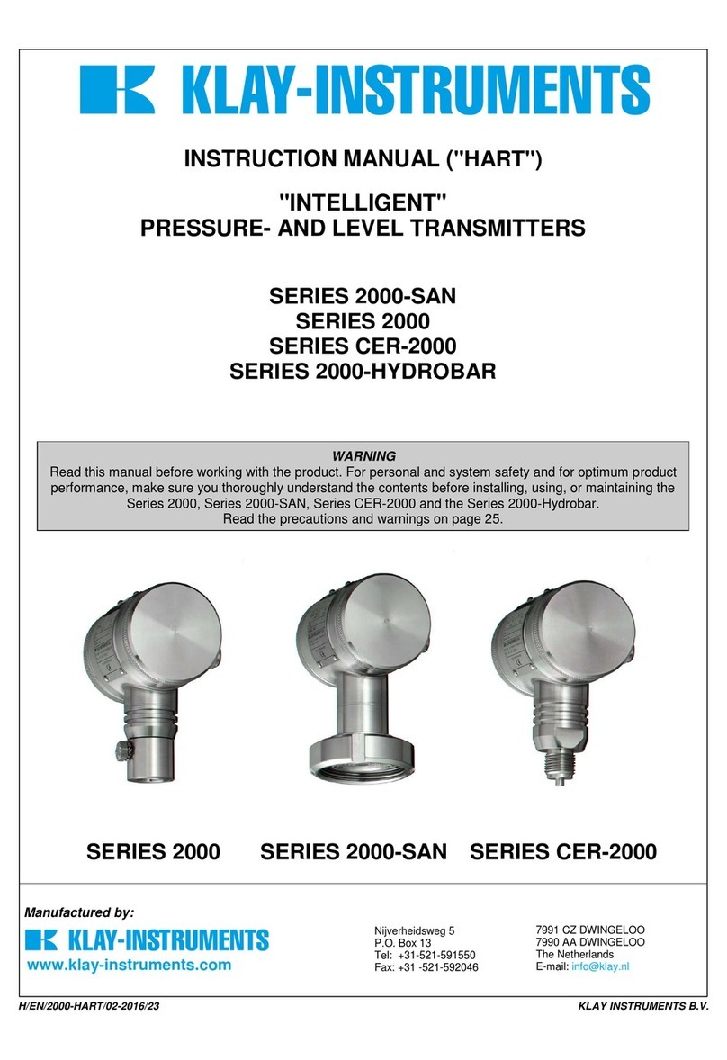 KLAY-INSTRUMENTS 2000-SAN Series User manual KLAY-INSTRUMENTS 2000-SAN Series User manual