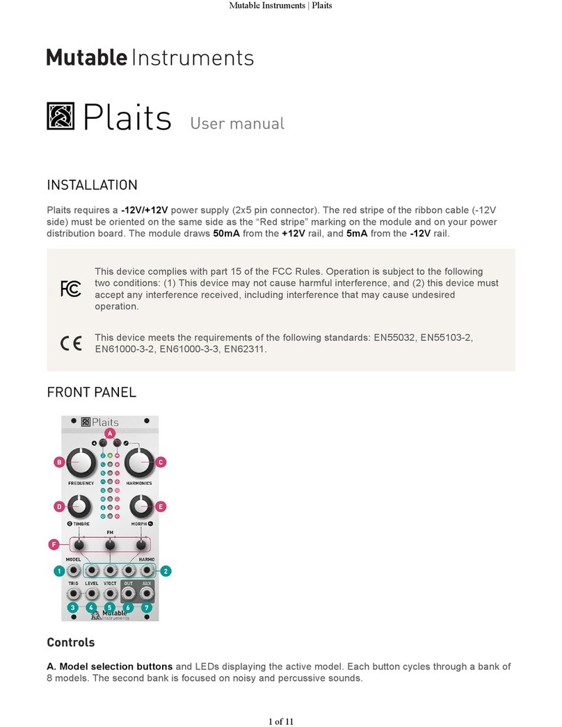 Mutable Instruments Plaits User manual