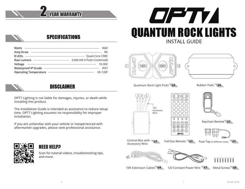 OPT7 QUANTUM ROCK LIGHTS installation guide