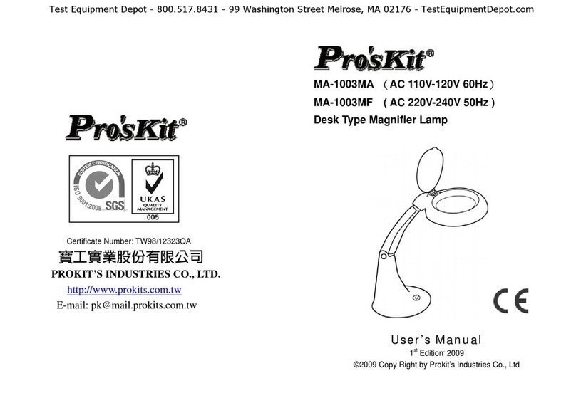 Pro's Kit MA-1003MA user manual