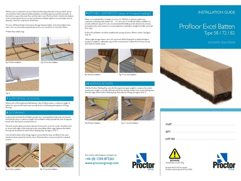 Proctor Profloor Excel Batten 58 installation guide Proctor Profloor Excel Batten 58 installation guide