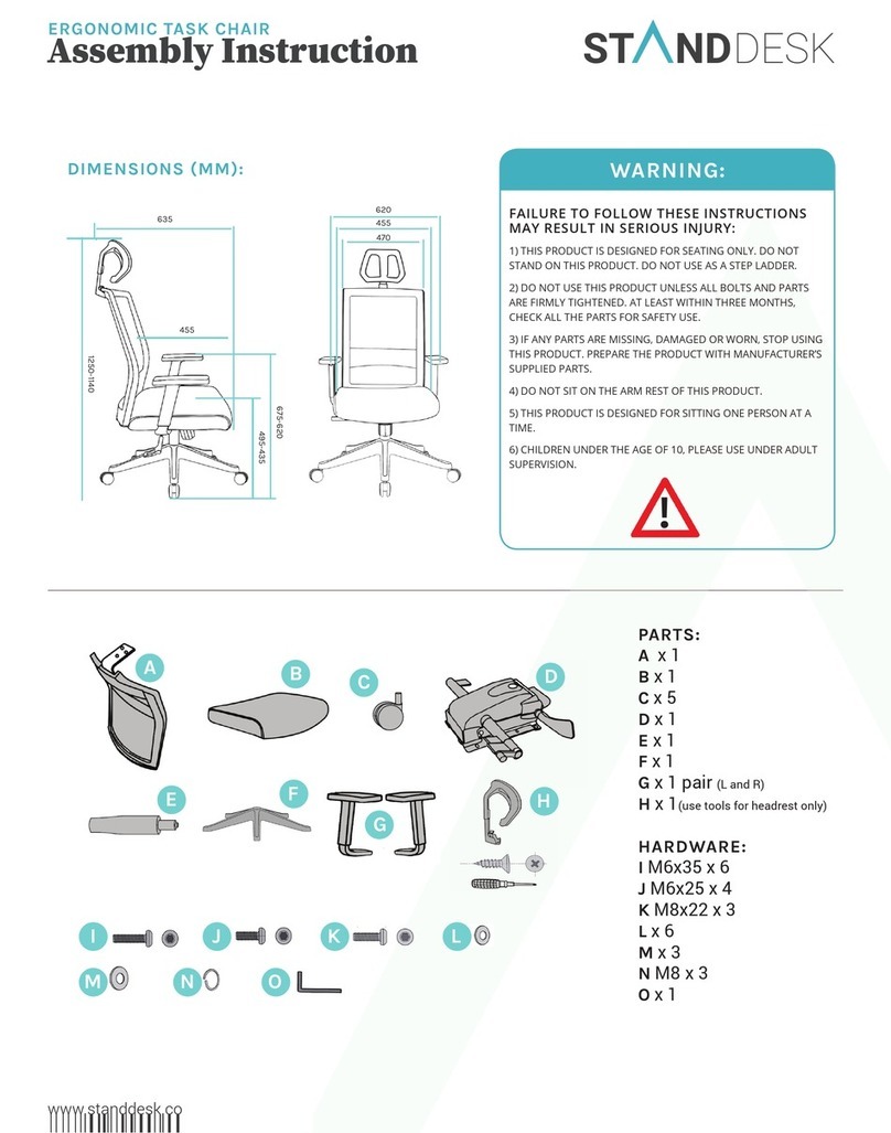 StandDesk Ergonomic Task Chair User manual