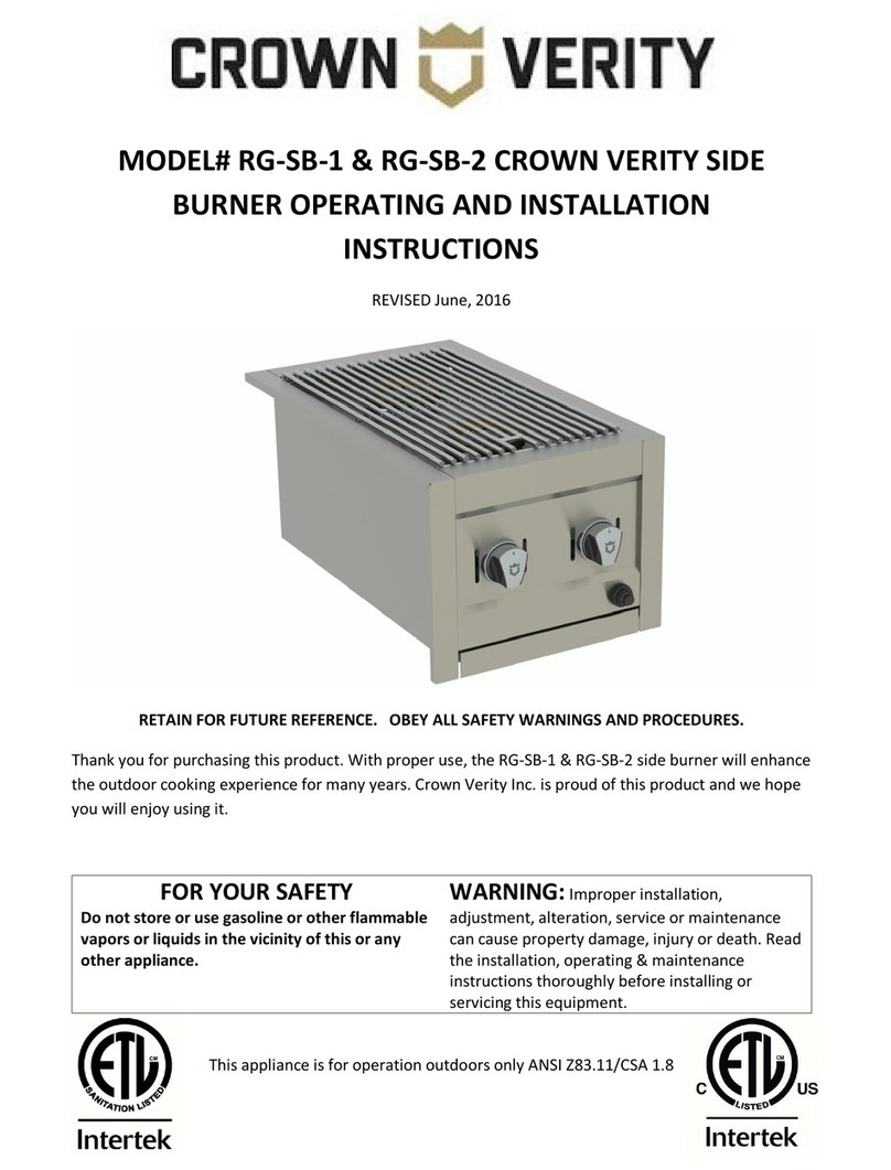 CROWN VERITY RG-SB-1 Operating and installation instructions CROWN VERITY RG-SB-1 Operating and installation instructions