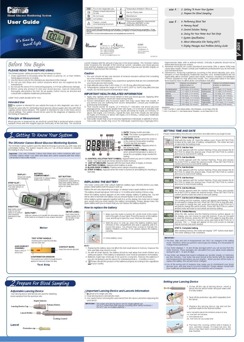 OKmeter Cameo OK-P User manual