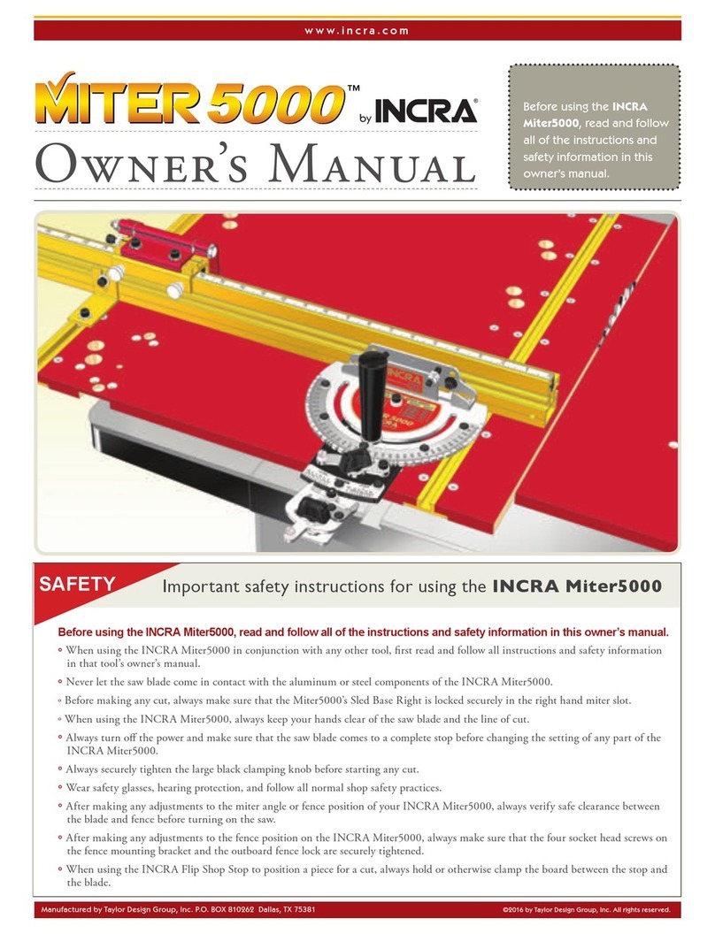 Incra Miter 5000 owner's manual