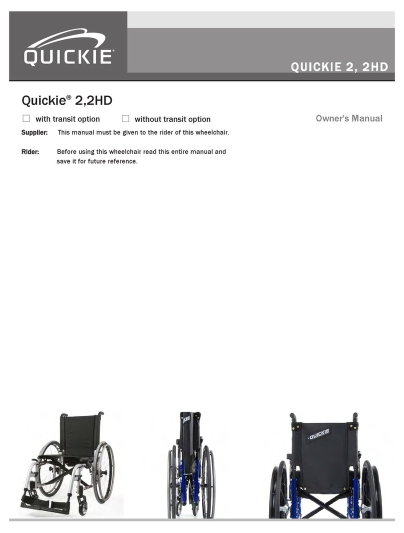 Sunrise Medical One-Arm Drive Quickie 2 owner's manual
