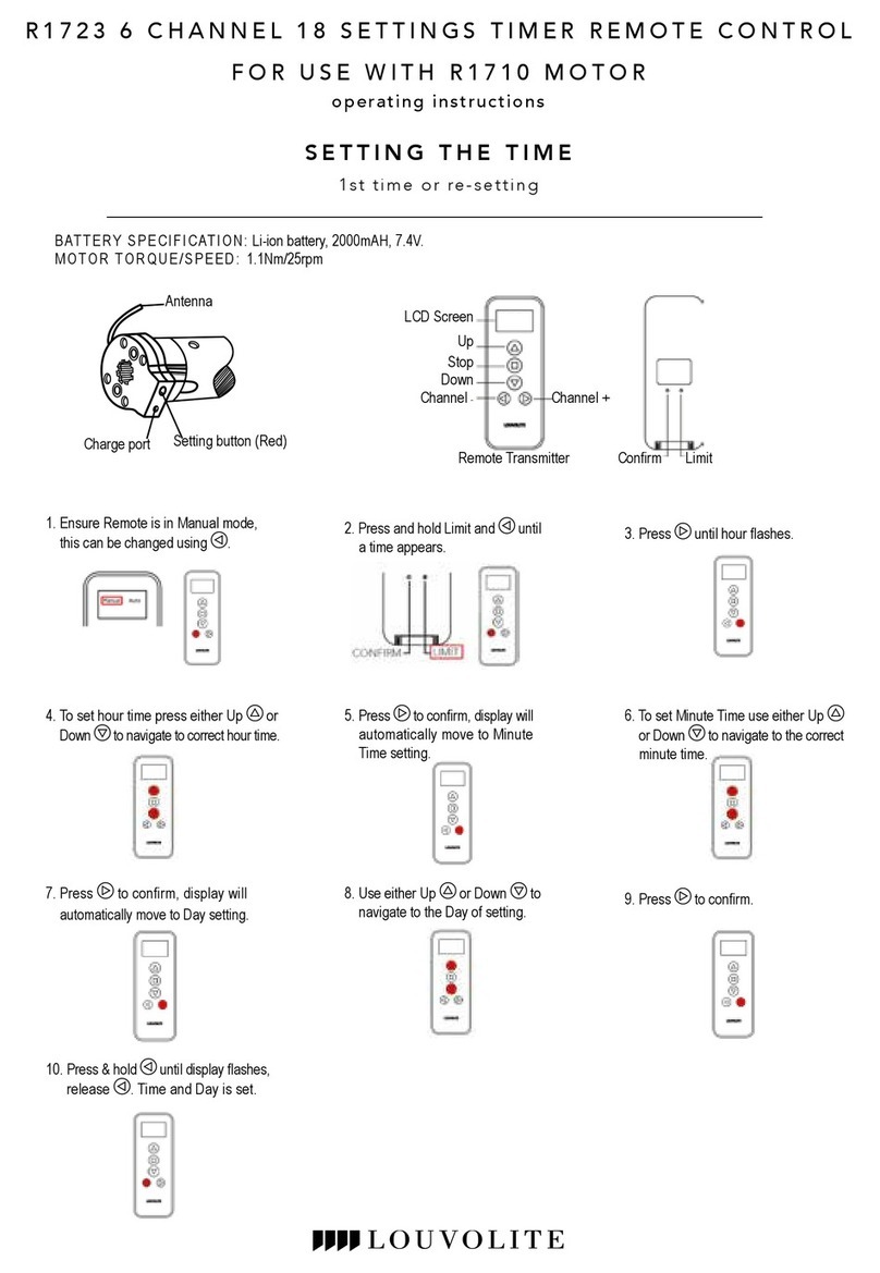 Louvolite R1723 operating instructions