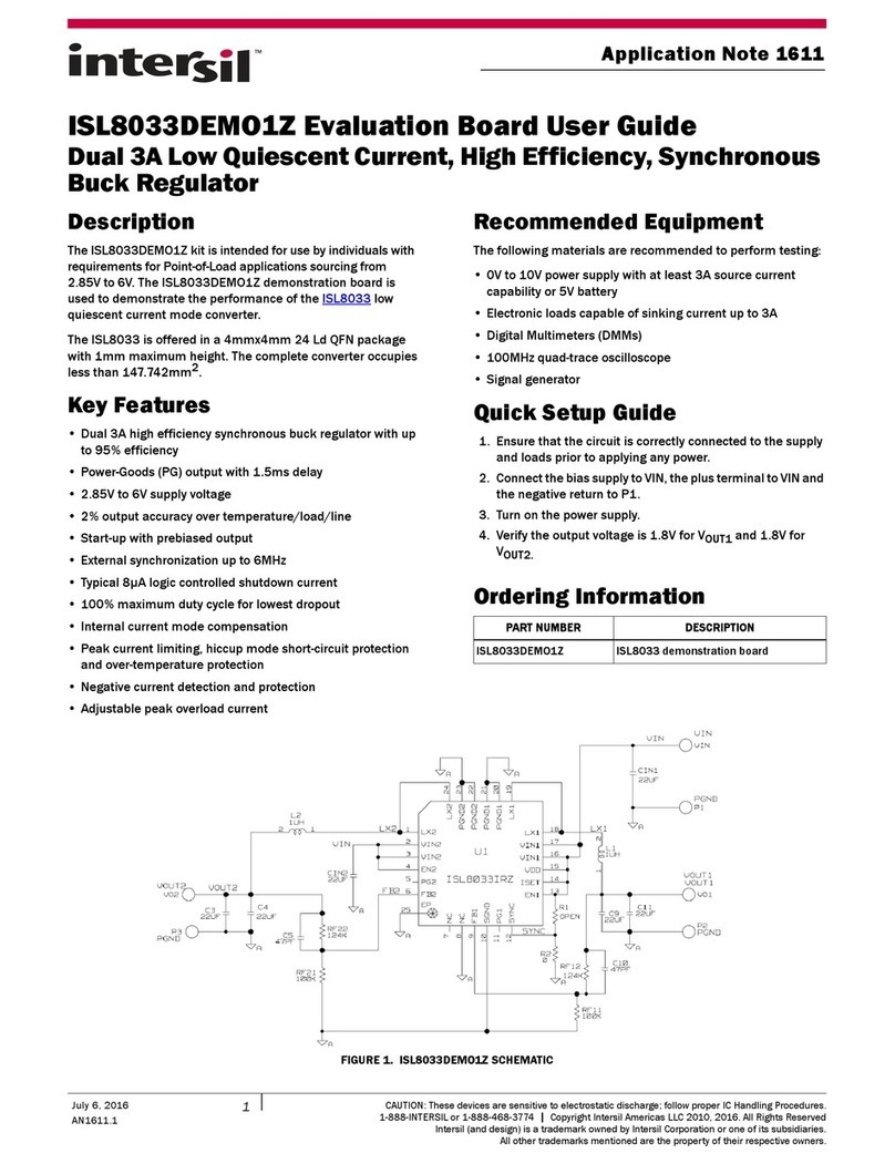 Intersil ISL8033DEMO1Z User manual Intersil ISL8033DEMO1Z User manual