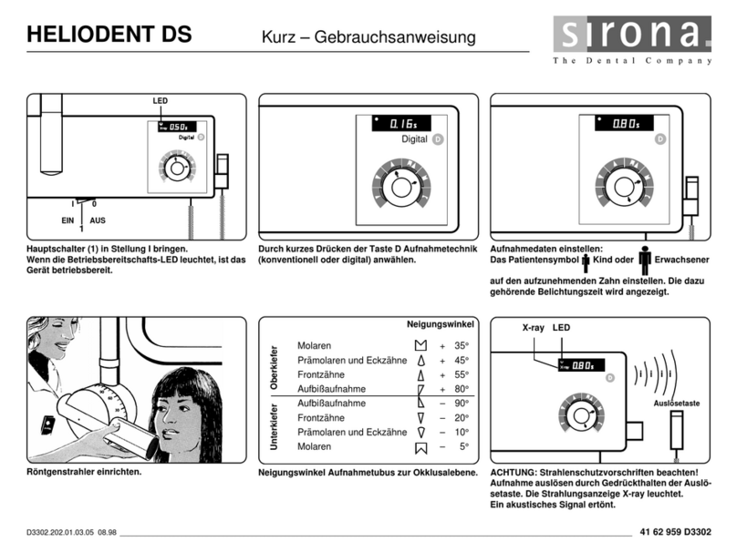 Sirona HELIODENT DS Concise Operating Instructions