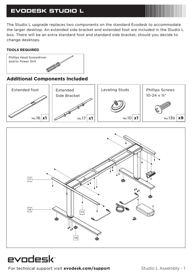 evodesk Studio L Assembly instructions