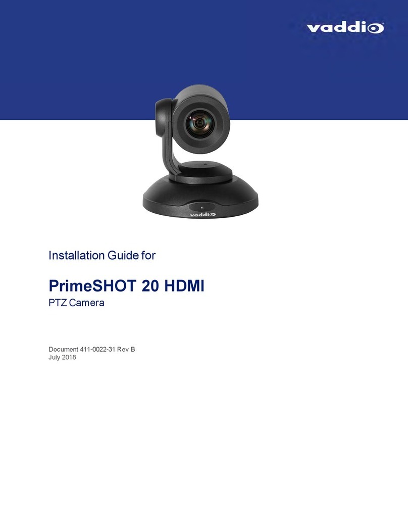VADDIO PrimeSHOT 20 HDMI User manual