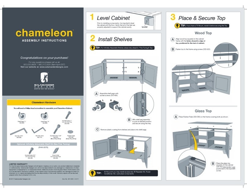 Salamander Designs Chameleon Assembly instructions