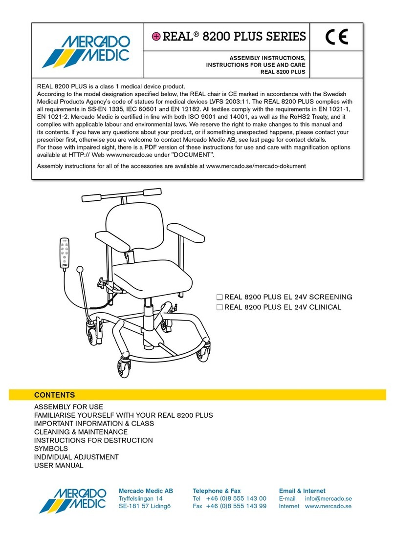 Mercado Medic REAL 8200 PLUS EL 24V SCREENING Assembly instructions