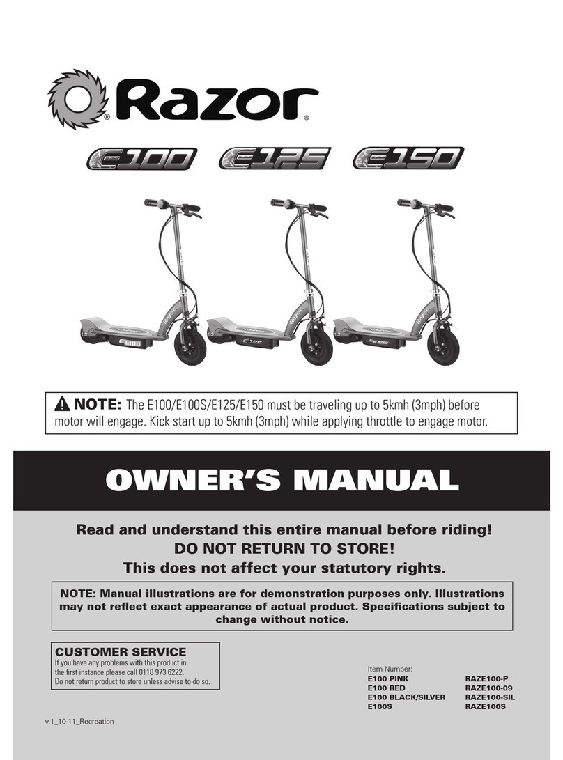 Razor E100S User manual