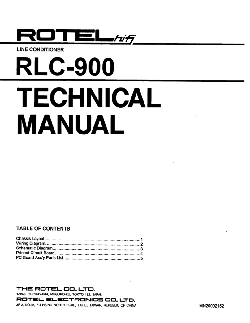 Rotel rlc 900 Technical manual