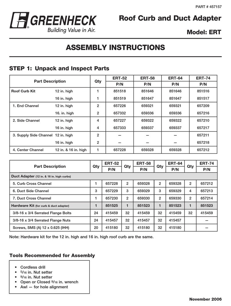 Greenheck ERT Series Assembly instructions