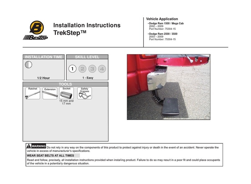 Bestop TrekStep installation instructions