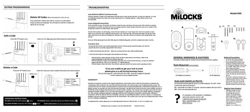 Milocks DKK manual