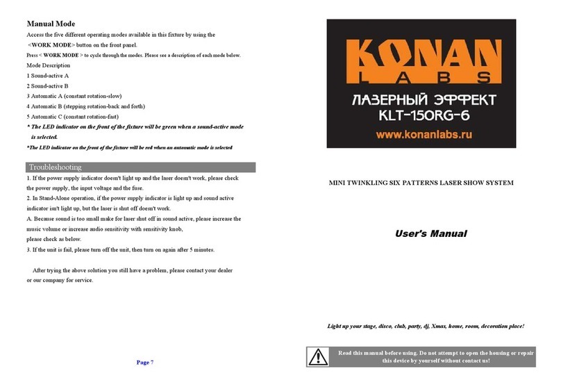 Konan Labs KLT-150RG-6 User manual