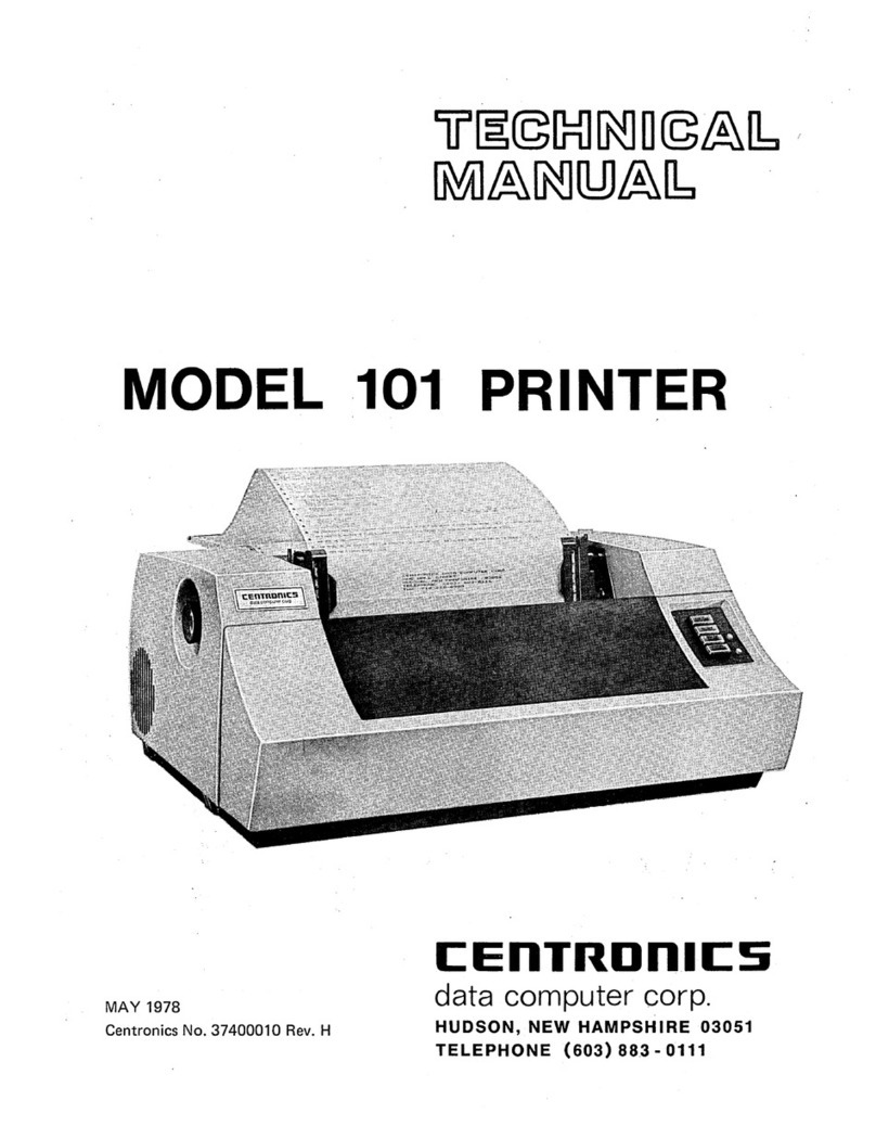 Centronics 101 User manual