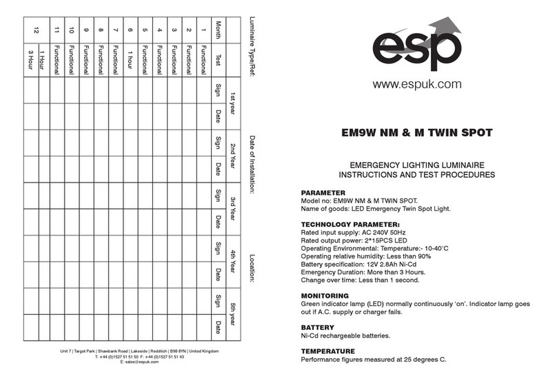 ESP EM9W NM Twin Spot instructions and test procedures