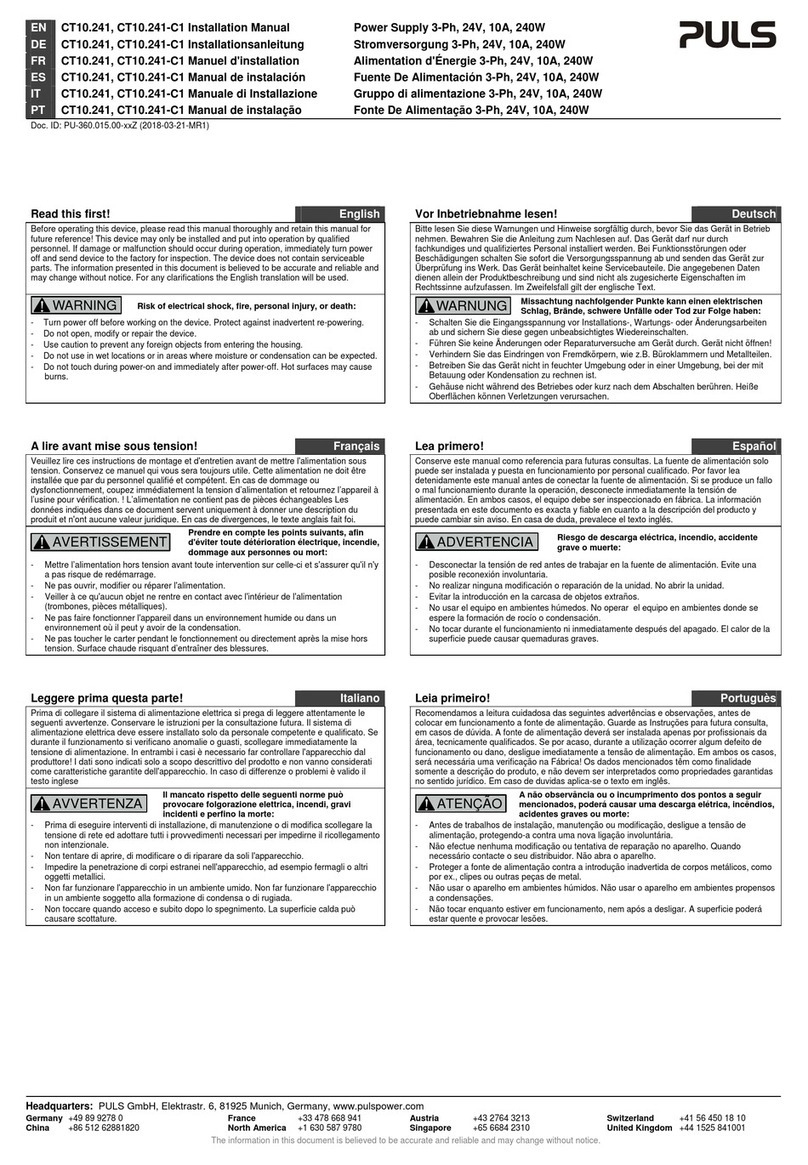 Puls CT10.241-C1 User manual