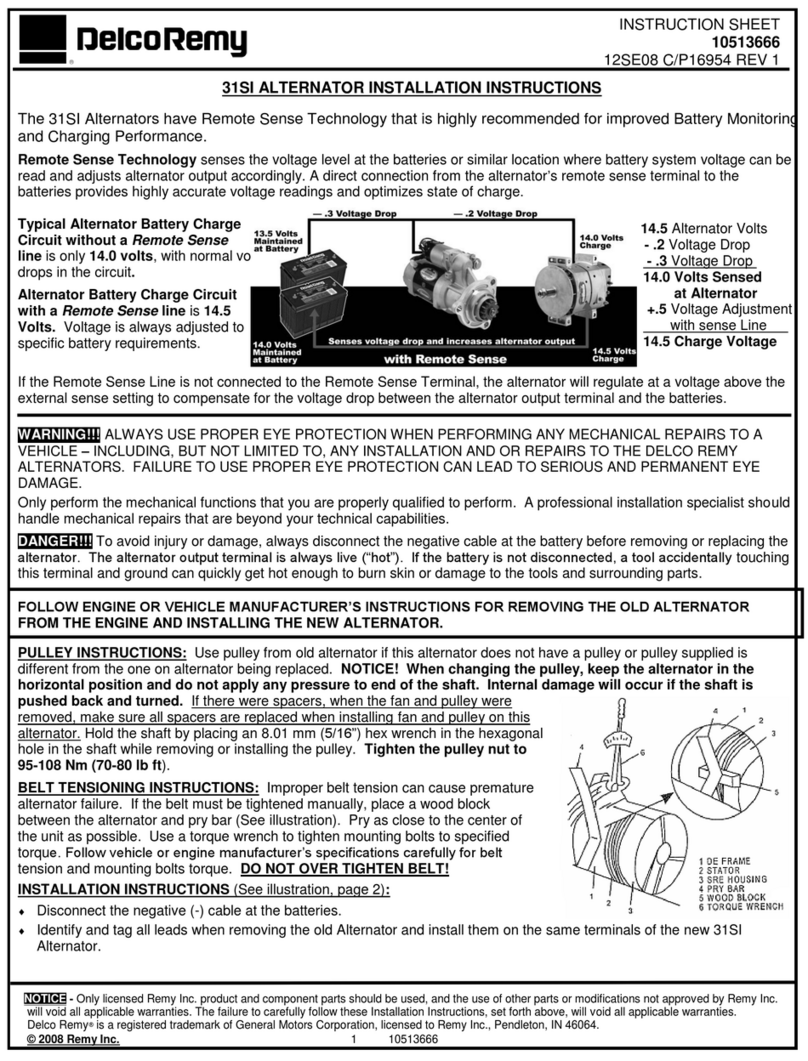 Delco Remy 31SI installation instructions